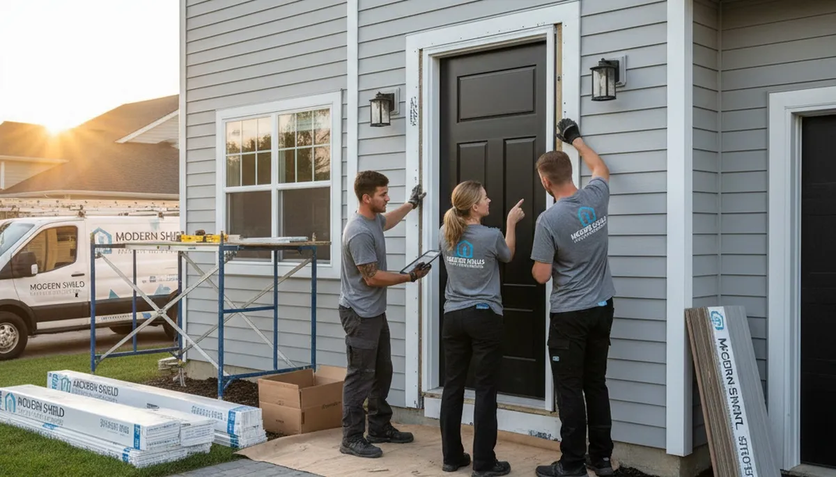 Professional door installation by vinyl siding experts in Boston, MA homes