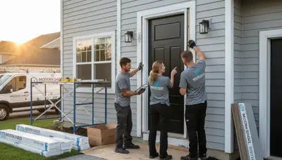 Professional door installation by vinyl siding experts in Boston, MA homes