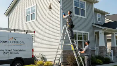 Professional gutter cleaning service in Boston MA by vinyl siding experts Next Level Exteriors