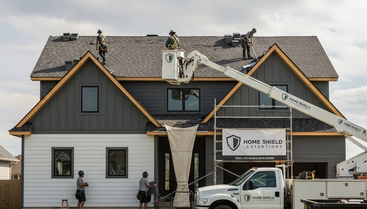 Professional roof repair and vinyl siding service in Boston, MA by Next Level Exteriors