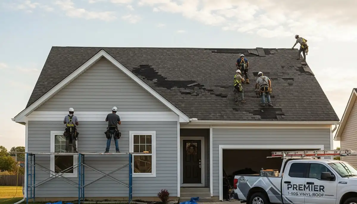 Vinyl siding and roof replacement by Next Level Exteriors in Boston, MA
