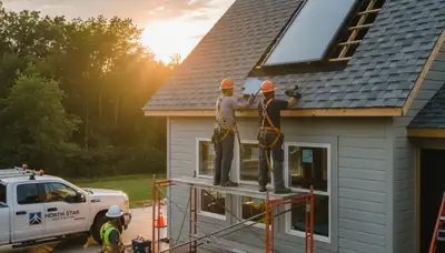 Professional skylight installation on vinyl siding home in Boston, MA by Next Level Exteriors