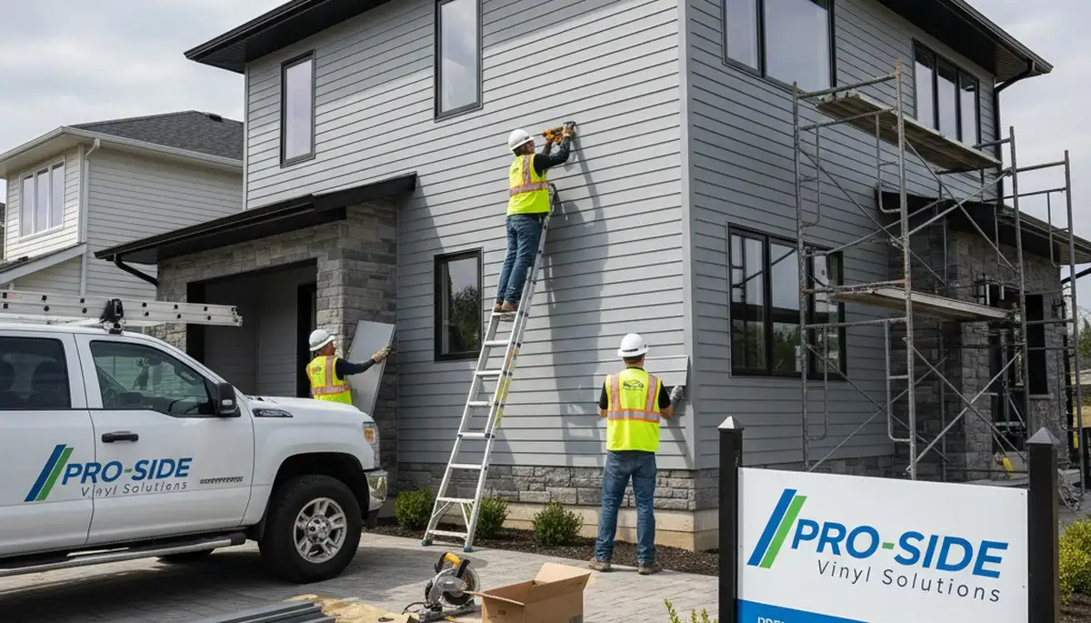 Professional vinyl siding installation on a Boston, MA home exterior by Next Level Exteriors