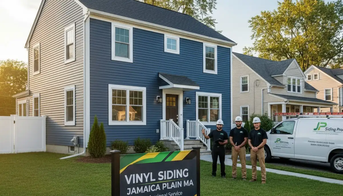 Professional vinyl siding installation on home exterior in Boston, MA