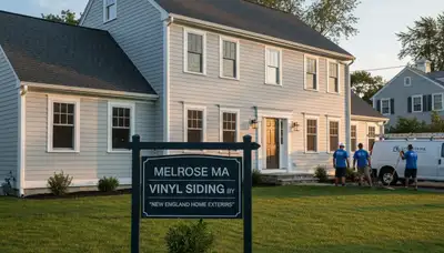 Professional vinyl siding installation on home exterior in Boston, MA