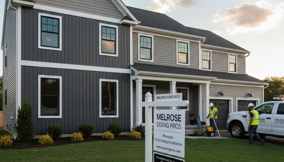 Professional vinyl siding installation on a Boston MA home exterior by local siding experts