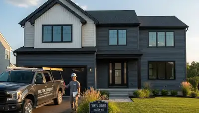 Professional vinyl siding installation on home exterior in Boston, MA