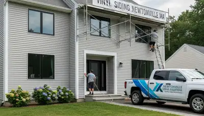 Professional vinyl siding installation on home exterior in Boston MA