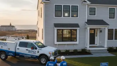 Professional vinyl siding installation on Boston MA home exterior