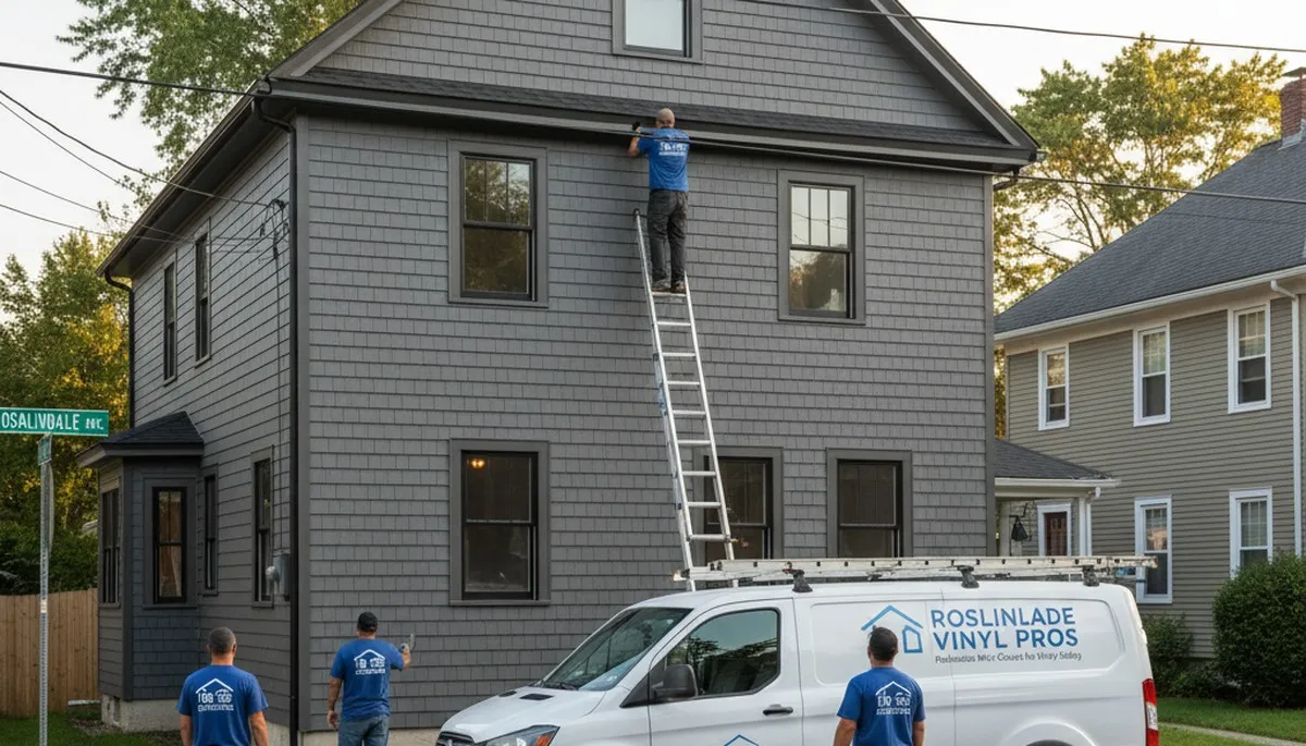 Professional vinyl siding installation on a Boston MA home exterior by local siding experts