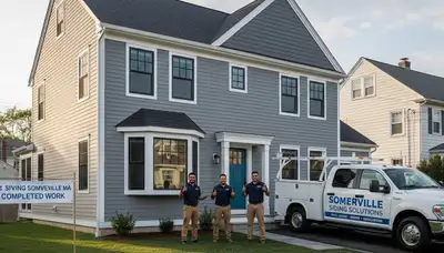 Professional vinyl siding installation on home exterior in Boston MA