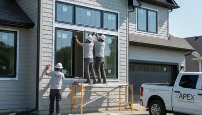 Professional window installation by vinyl siding experts in Boston, MA for durable exterior upgrades